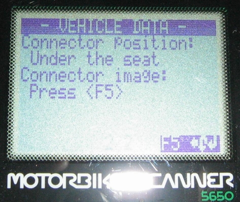 connect to the bike's diagnostic connector